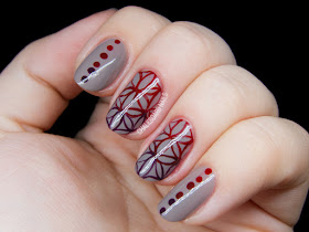 Flower of Life sacred geometry nail art by @chalkboardnails