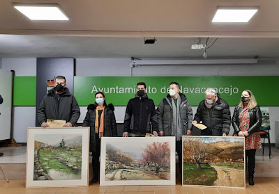 Gustavo Hernández se alza con el primer premio en el XII Certamen de Pintura Rápida Otoñada Valle del Jerte