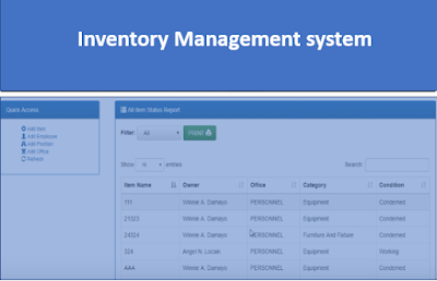 Online Inventory Management System in PHP with Source Code