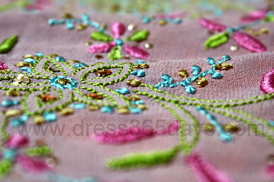 Pink Designer Chikankari Saree with Mukaish work Pink Designer Chikankari Saree with Mukaish work