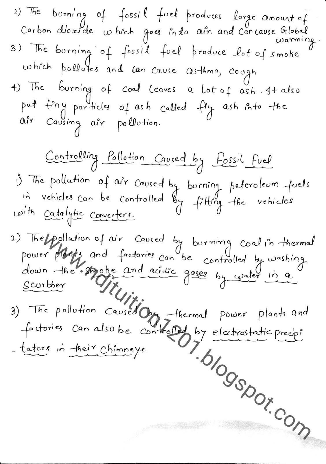 Sources of Energy CBSE Handwritten Notes Class 10 Notes