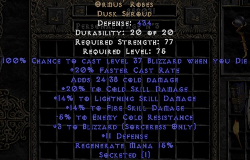 Best cRPGs ORMUS' ROBES dusk shroud, Diablo 2 Resurrected