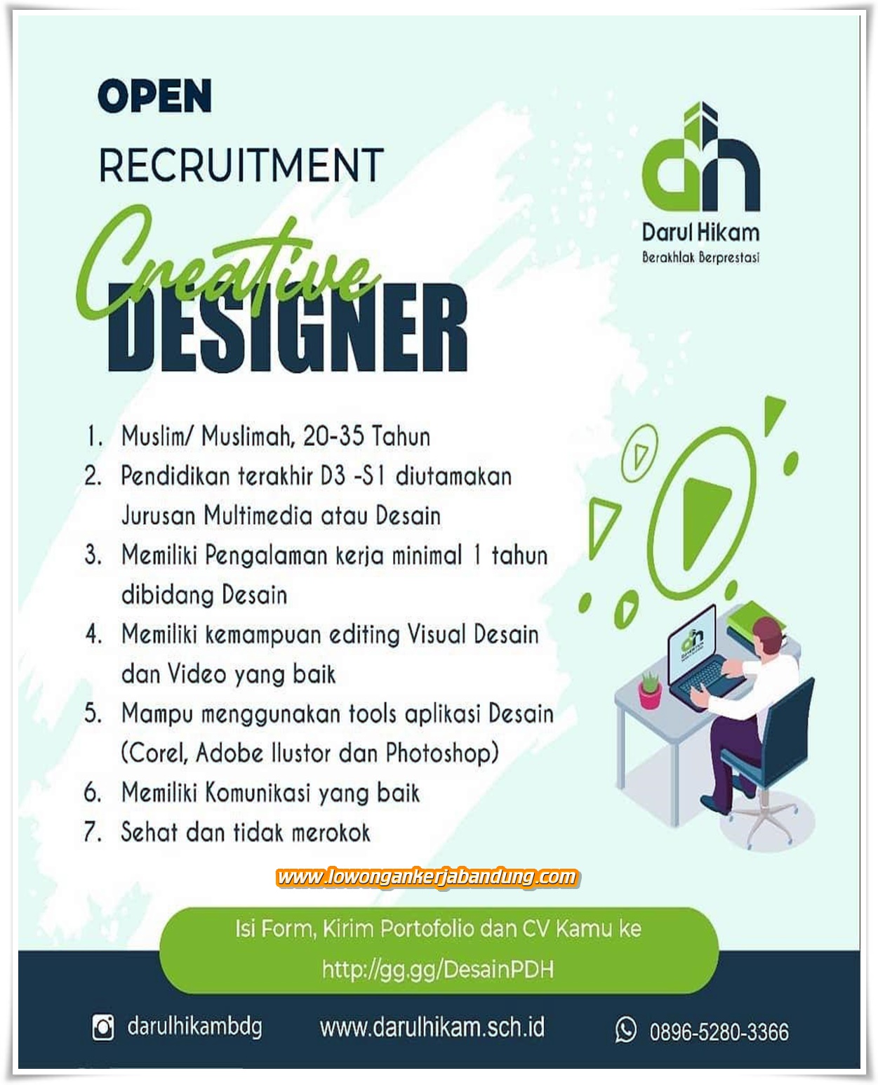 Lowongan Kerja Bandung Creative Designer Darul Hikam - Loker Bandung