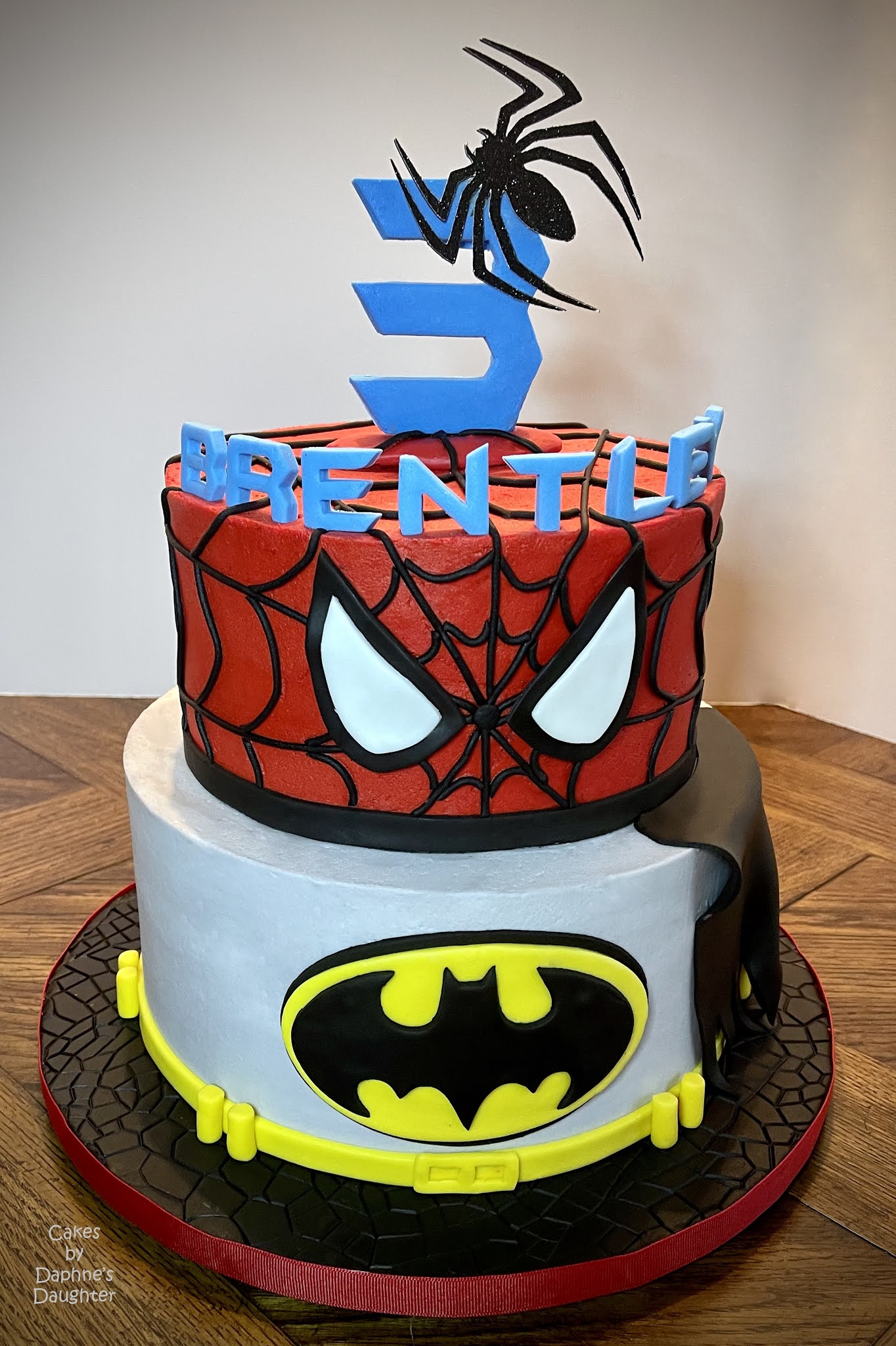 Spiderman and Batman Cake Topper