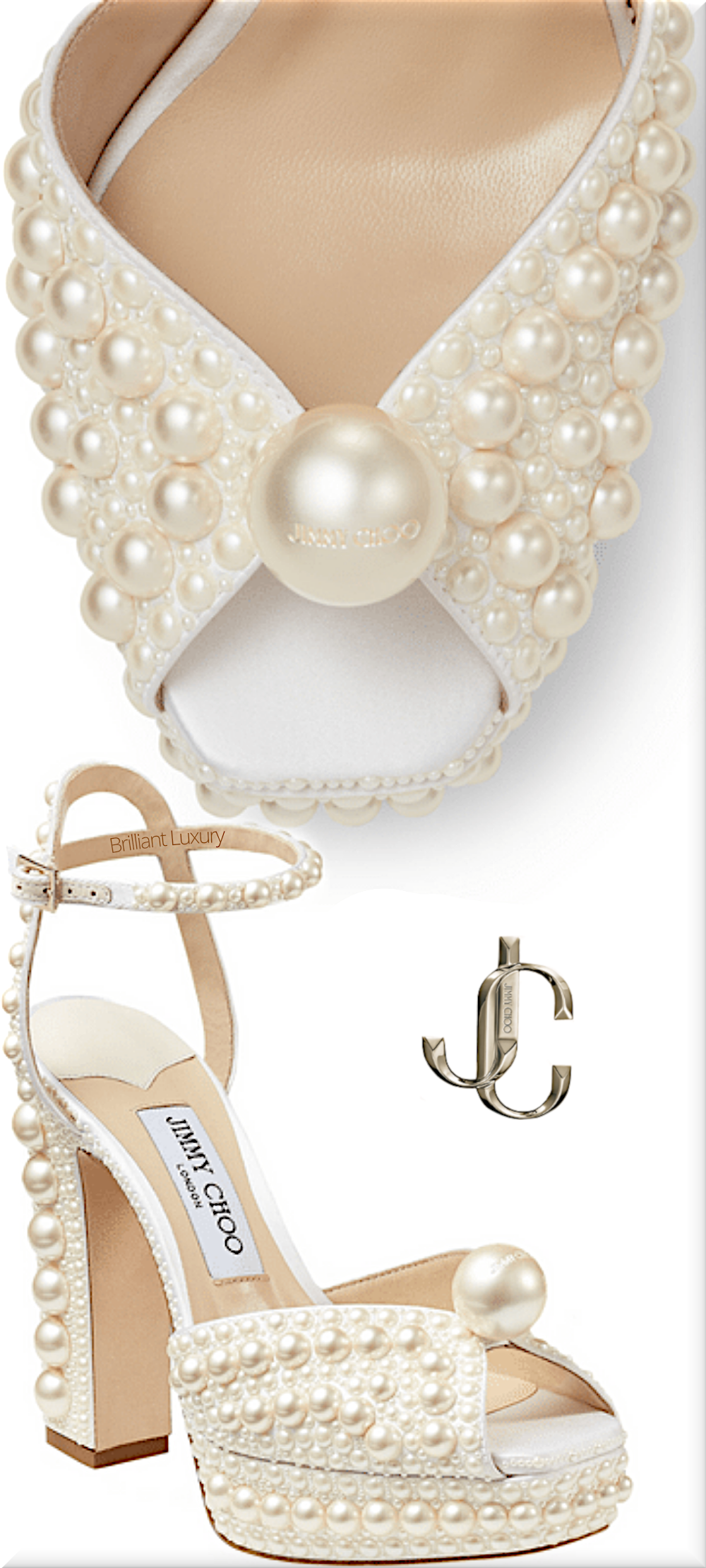 ♦Jimmy Choo Sacaria white platform sandals with all-over pearl embellishment #jimmychoo #shoes #brilliantluxury ♦Jimmy Choo Sacaria white platform sandals with all-over pearl embellishment #jimmychoo #shoes #brilliantluxury