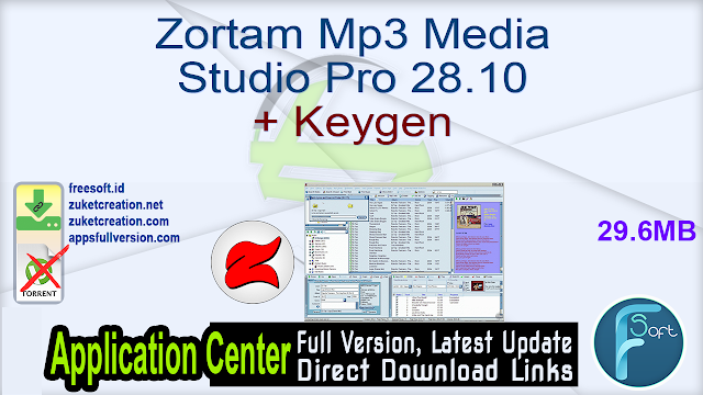 Zortam Mp3 Media Studio Pro 28.10 + Keygen