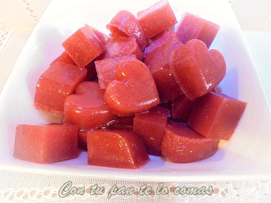Gominolas de fresas con agar-agar