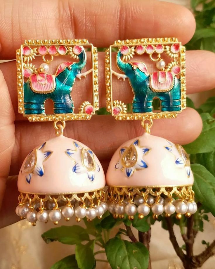 Earrings meenakari Clearance