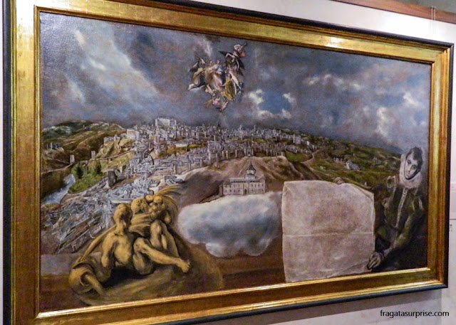 Tela de El Greco: "Vista e Mapa de Toledo"