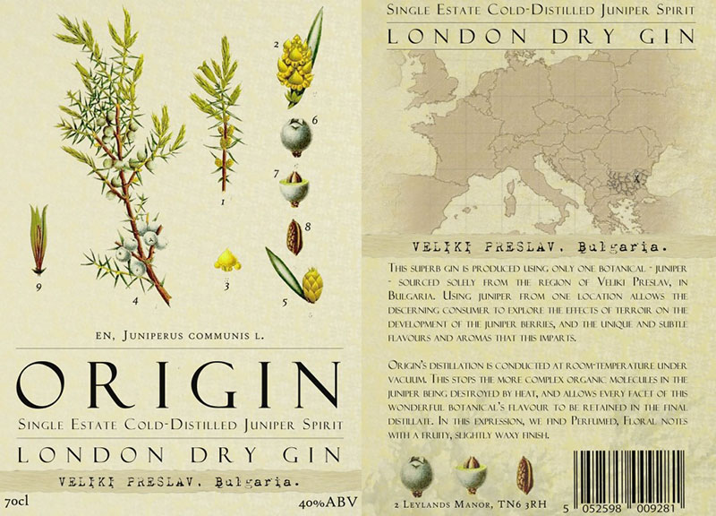 gin label designs