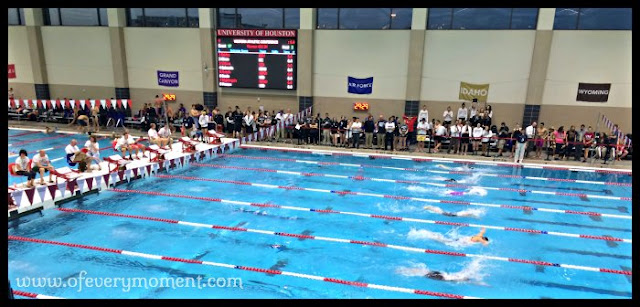 Swimmers were pretty evenly matched in this heat.