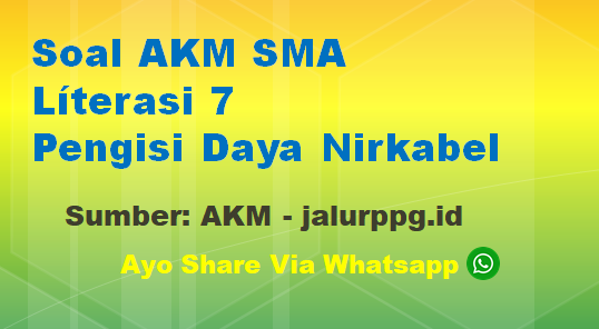 Soal AKM SMA Literasi 7 Pengisi Daya Nirkabel JALURPPG.ID