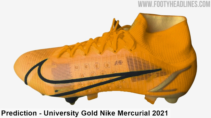 gold football boots nike