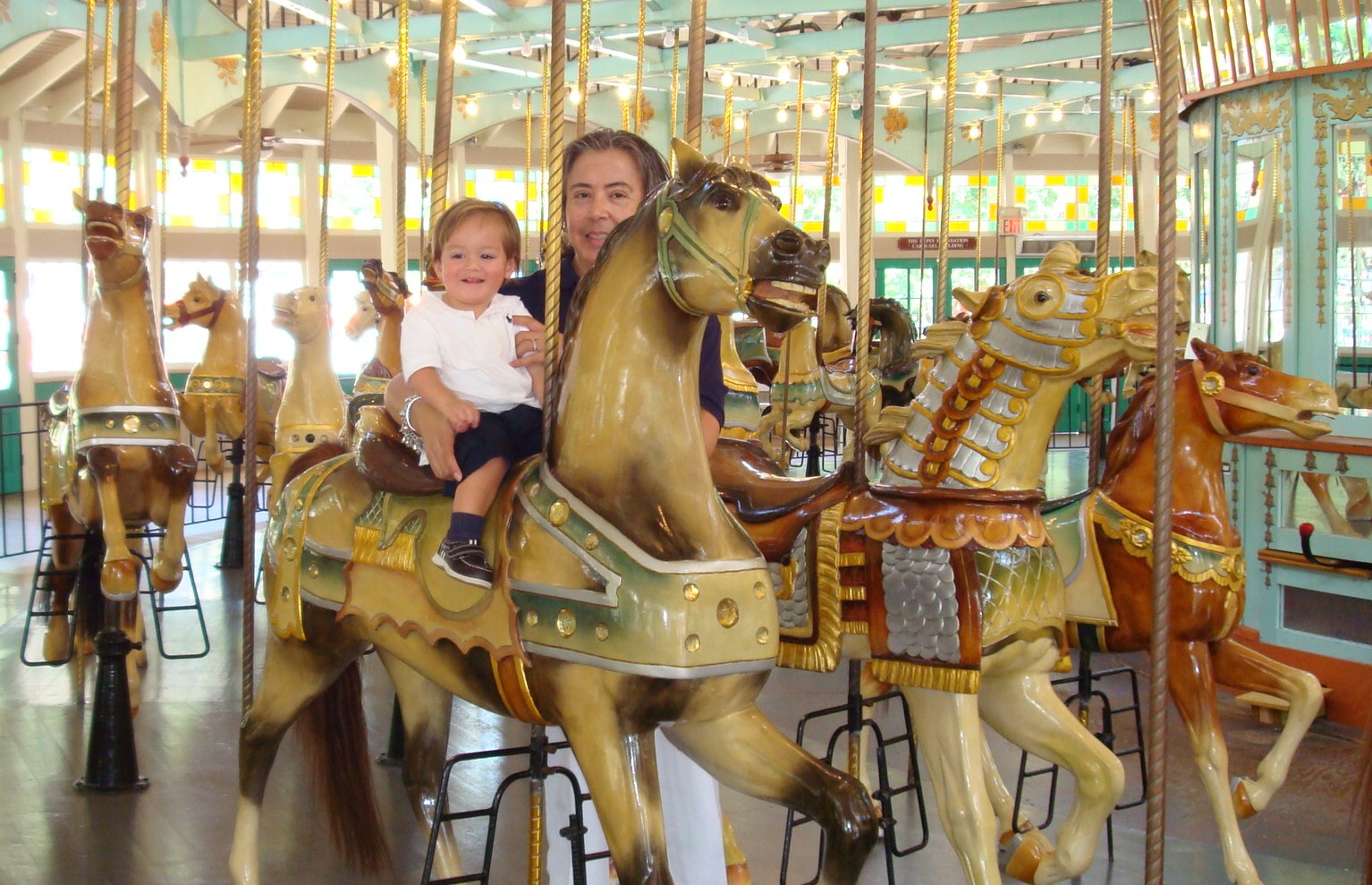 Daddy Times Two Carousel Gardens Amusement Park