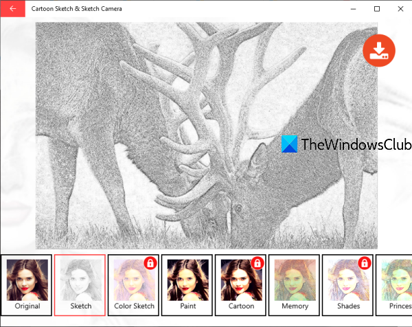 แอพการ์ตูน Sketch และ Sketch Camera