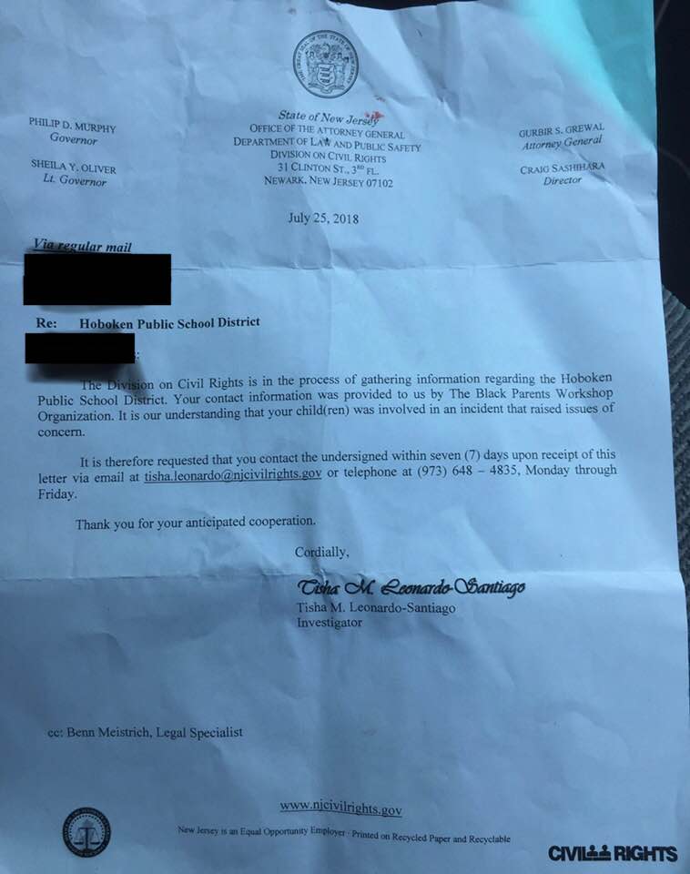 Hoboken Curriculum Project Office of the Attorney General Department