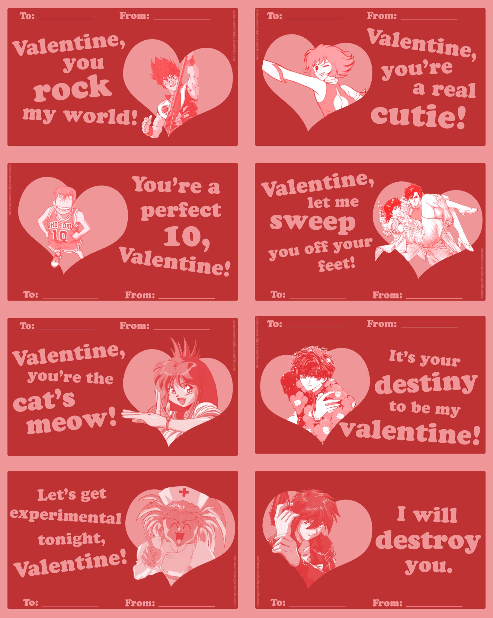 Anime Manga  Happy Valentines Day Holiday Card  Zazzle