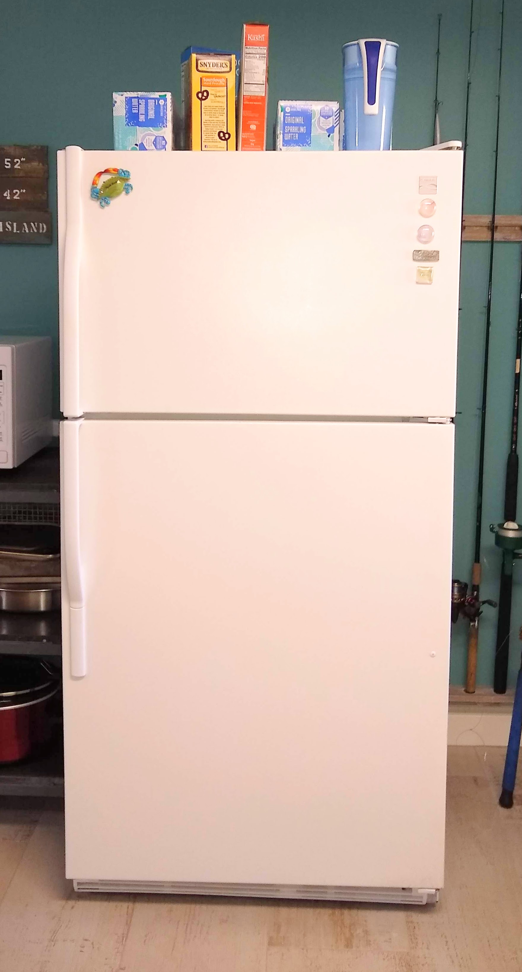 Coastal Bohemian Refrigerator Pedestal for Better Handicap Access 