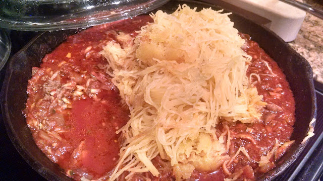 spaghetti squash and sauce