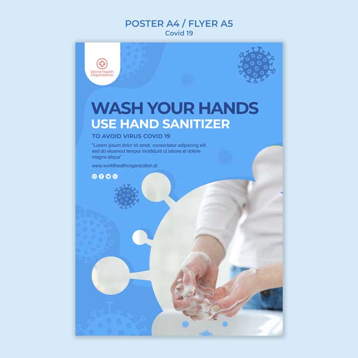 Covid-19 Poster PSD Flyer Free Download Covid-19 Poster PSD Flyer