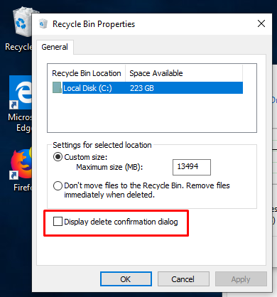 windows 10 delete confirmation windows 10 delete confirmation