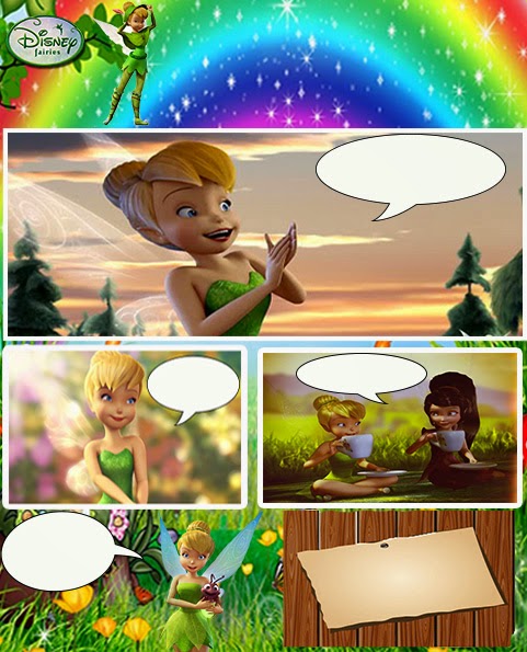 Invitaciones de Tinkerbell para Imprimir Gratis Para hacer invitaciones, tarjetas, marcos de fotos o etiquetas, para imprimir gratis de Tinkerbell.