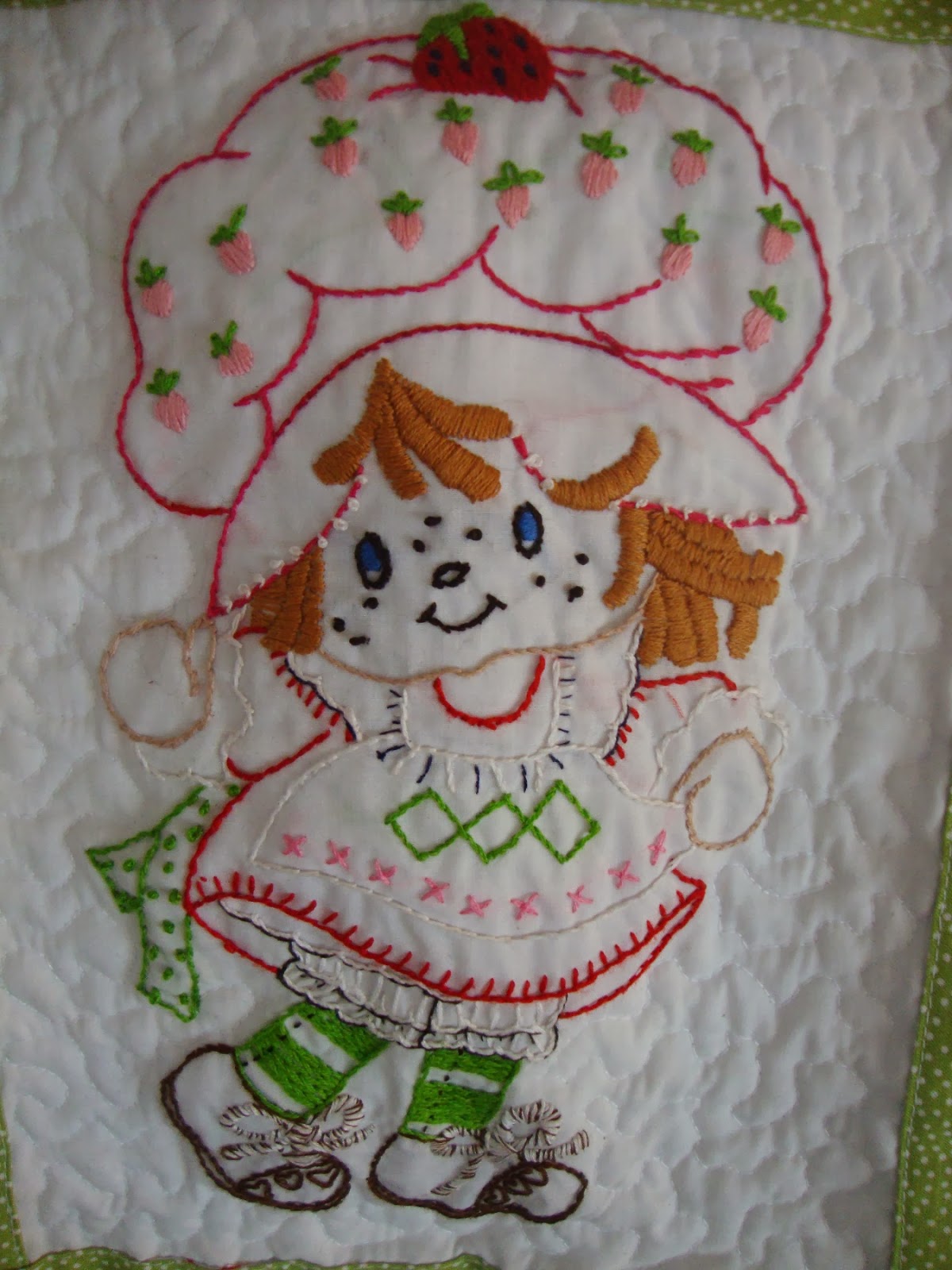 Simple Pleasures Vintage Strawberry Shortcake Baby Quilt