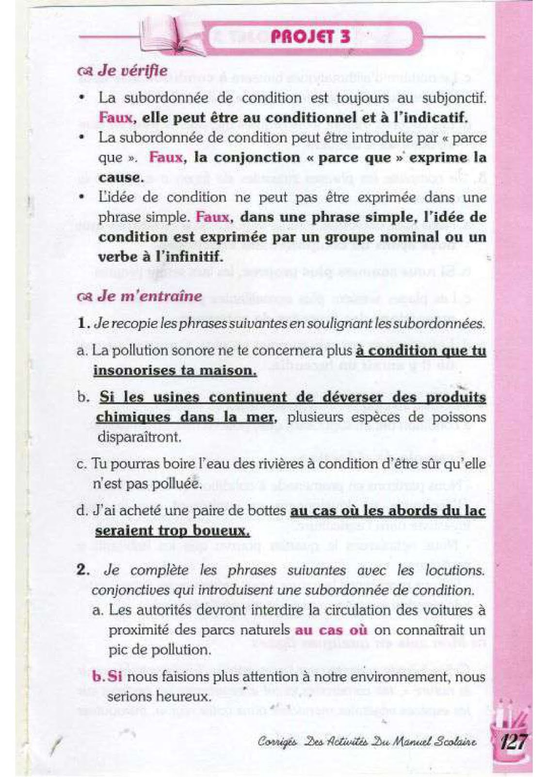 حل تمارين صفحة 113 الفرنسية للسنة الرابعة متوسط - الجيل الثاني