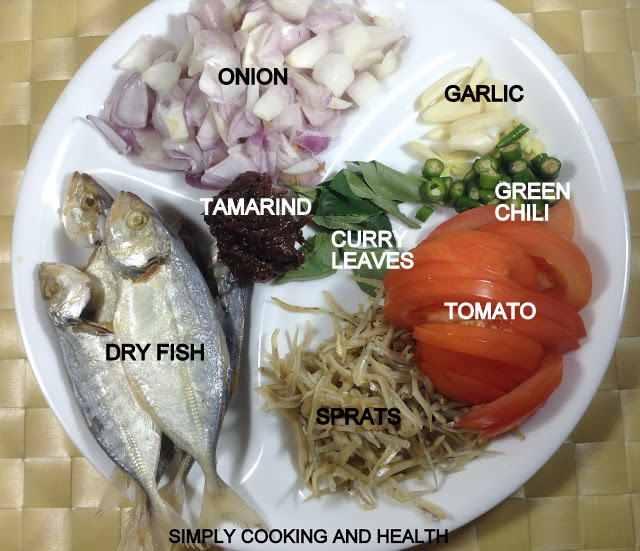 Simply Cooking and Health Spicy Dried fish curry with gravy