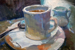 cup coffee still painting perfect morning paintings maxam mary oil mug mugs artist cups packing tea dailypainters fine move break