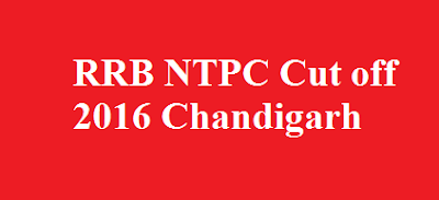 RRB NTPC Cut off 2016 Chandigarh 