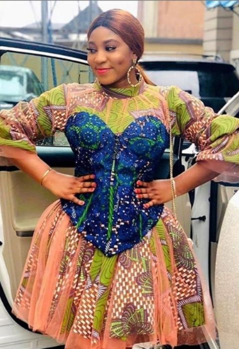 Ankara Short Gown Styles Pictures 2021