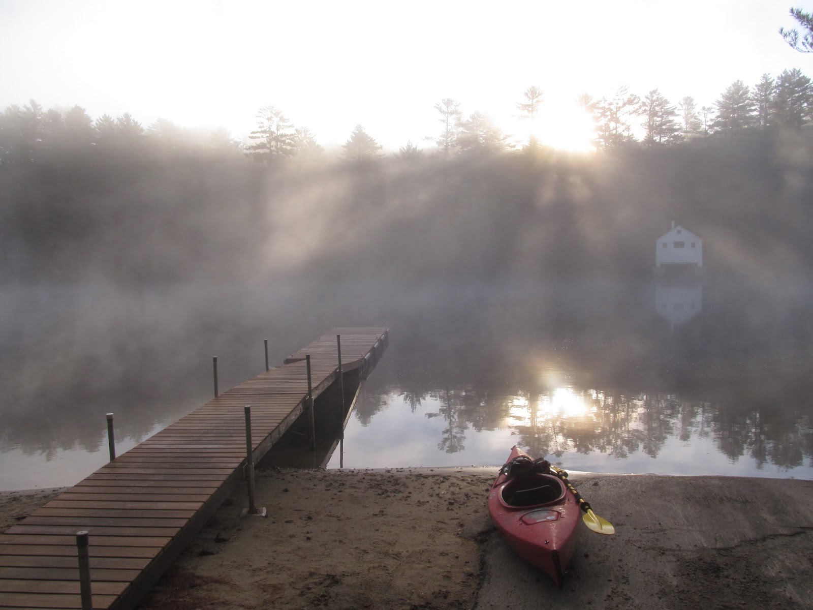 Recreational Kayaking in Maine Kezar Lake (Lower Basin), Lovell, ME