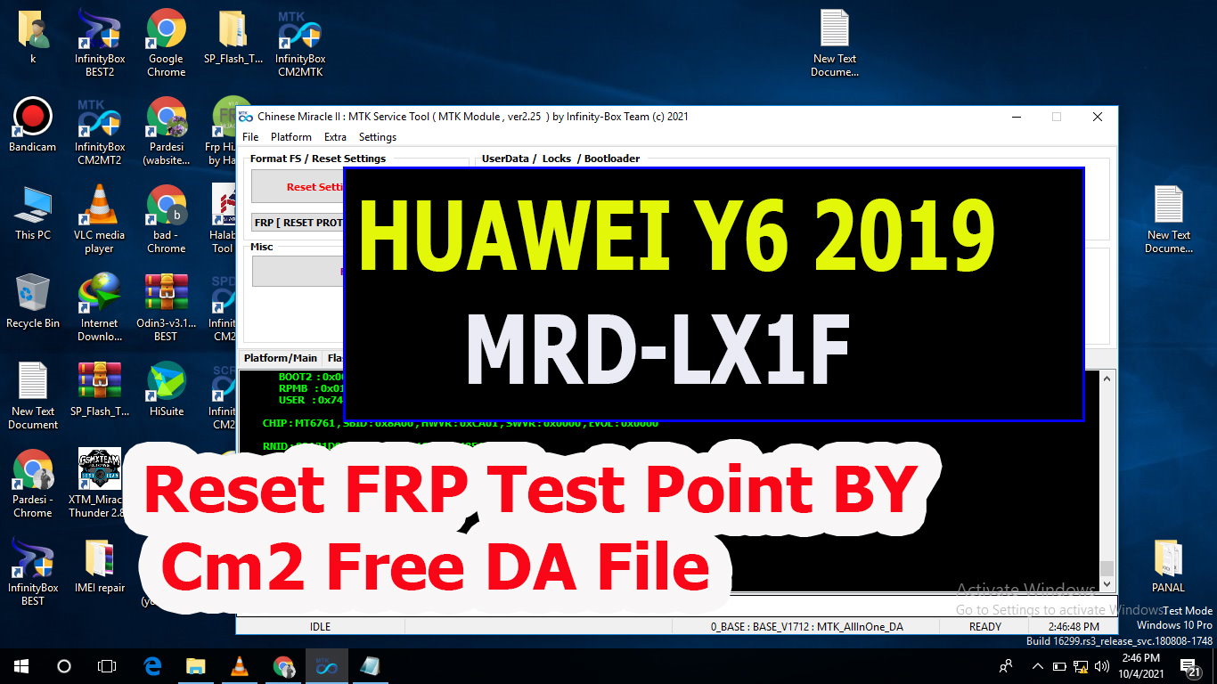 HUAWEI Y6 2019 MRDLX1F Reset FRP Test Point BY cm2 Free DA File khawar gsm