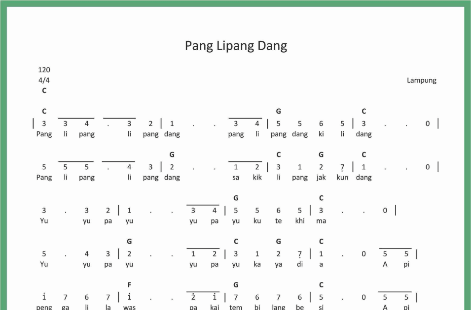 Not Angka Pang Lipang Dang - SEPUTAR MUSIK