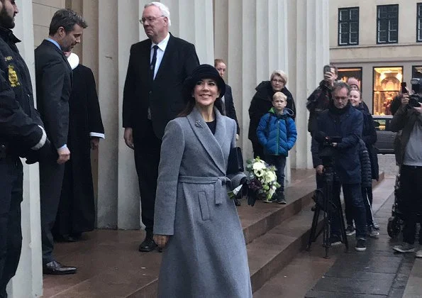 Crown Prince Frederik and Crown Princess Mary attended a church service at Church of Our Lady. Massimo Dutti