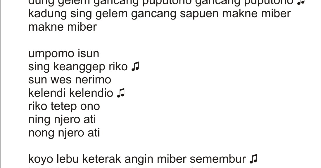 Teks Lirik Lagu Lebu