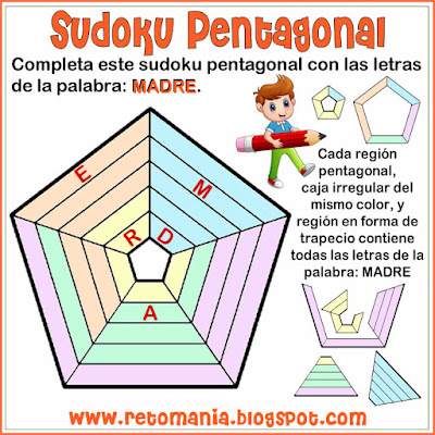 Desafíos matemáticos, Retos matemáticos, Problemas matemáticos, Retos matemáticos con solución, Sudoku, Sudoku Pentagonal