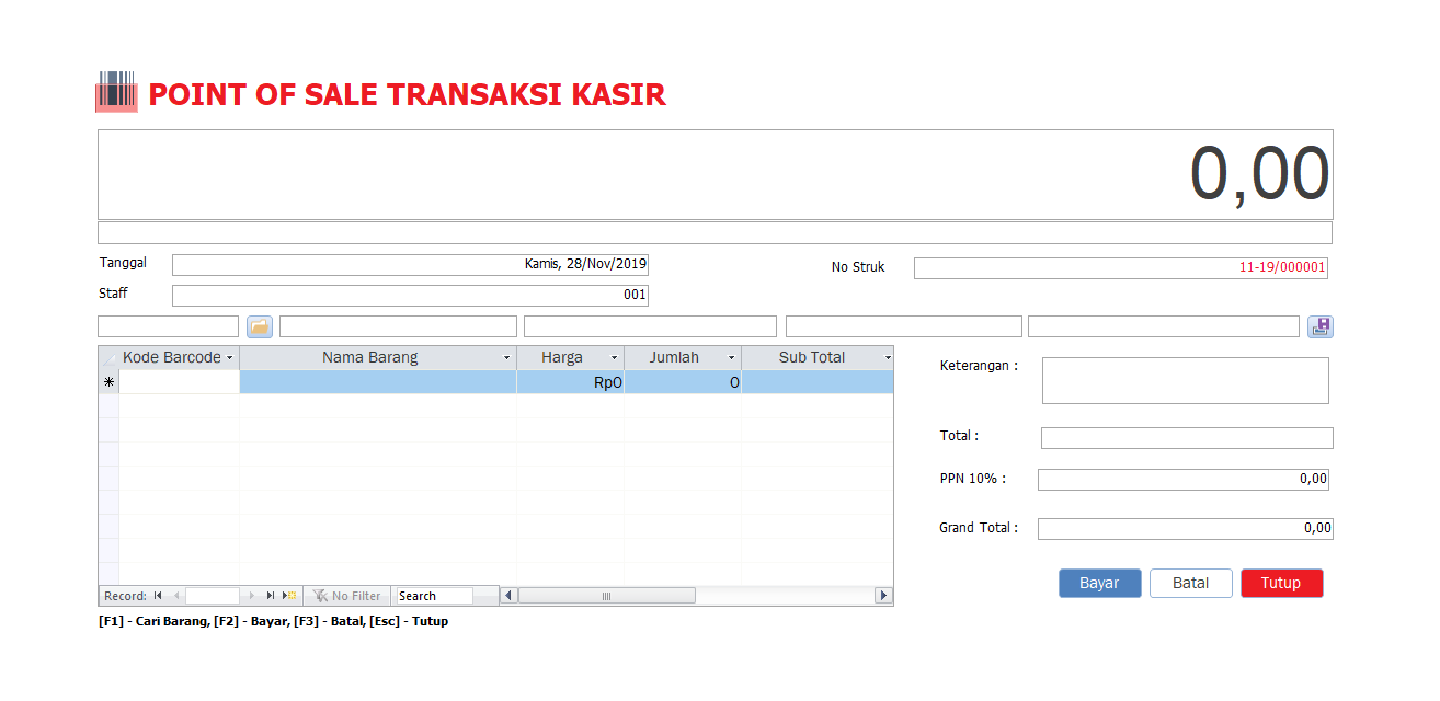 APLIKASI SOFTWARE PROGRAM KASIR GRATIS