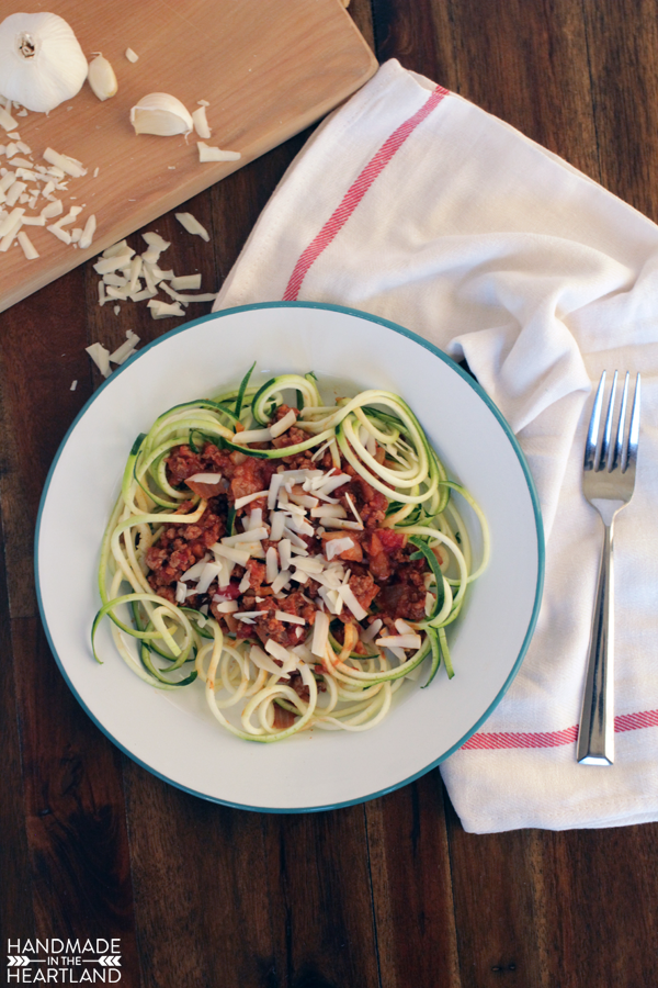 Skinny Spaghetti, Zucchini Noodles & Turkey Bolognese Recipe