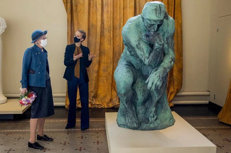 Queen Margrethe visited the Glyptotek Museum in Copenhagen. Augustinus Foundation and Aage and Johanne Louis-Hansen's Foundation