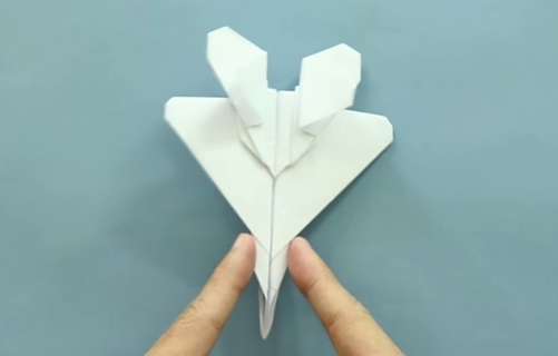 Cách gấp máy bay giấy F22 Origami phan 3