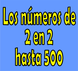 numeros de 2 en 2 hasta 500