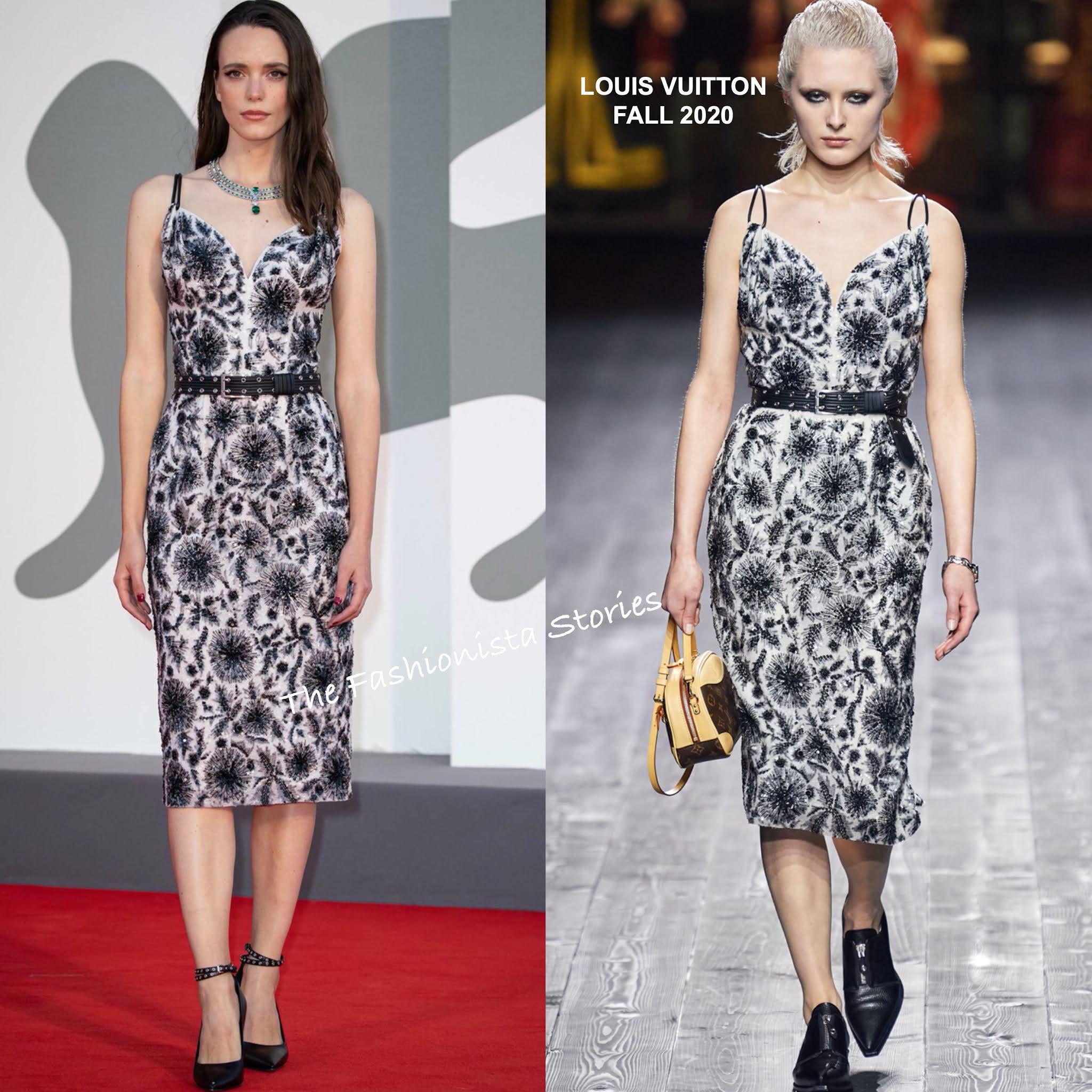 Stacy Martin in Louis Vuitton at the 77th Venice Film Festival ''Amants''  Photocall & Premiere