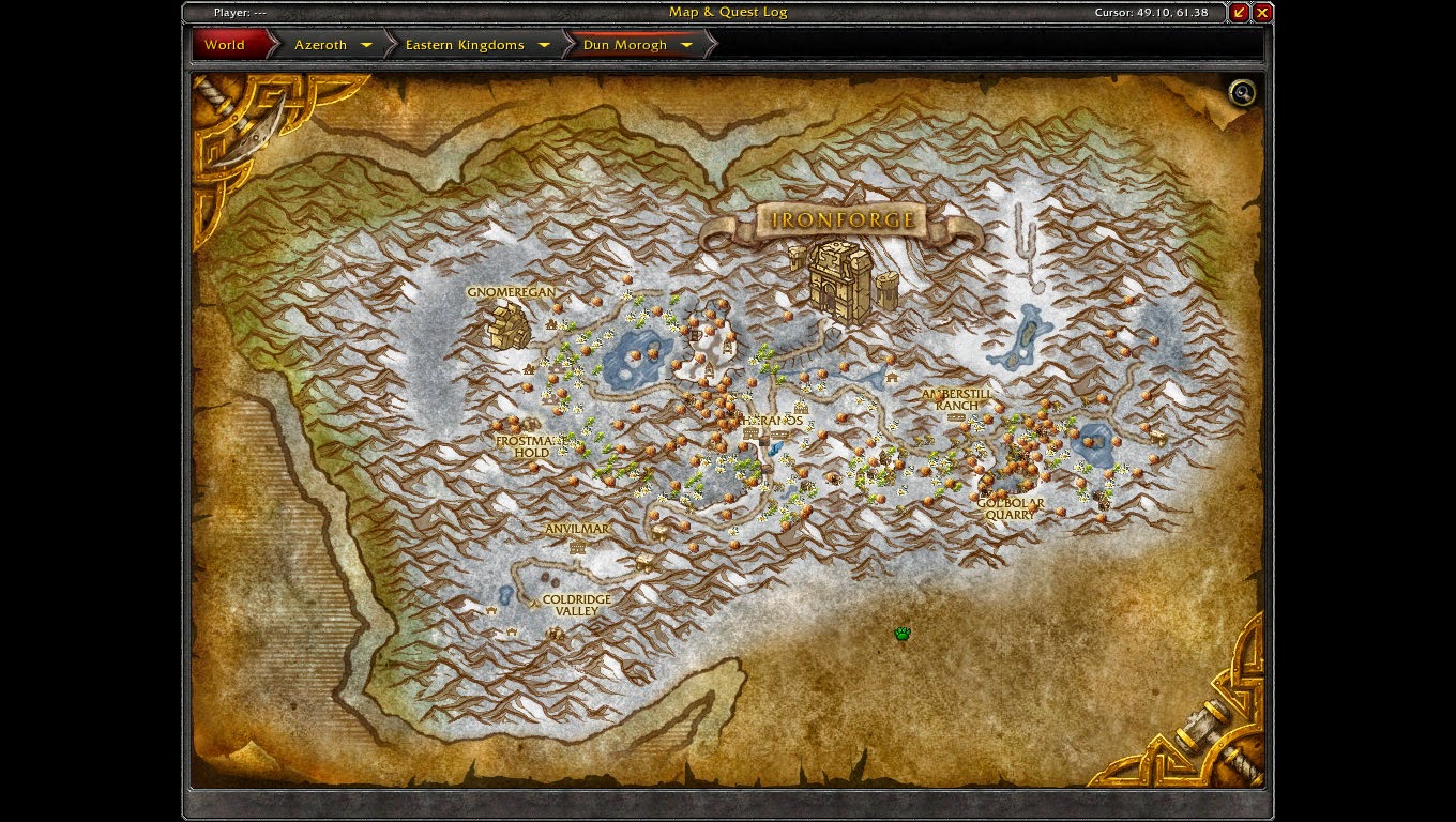 Golden Routes World of Warcraft Copper Ore Dun Morogh