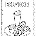 colorear Día de los difuntos en Ecuador, guagua de pan