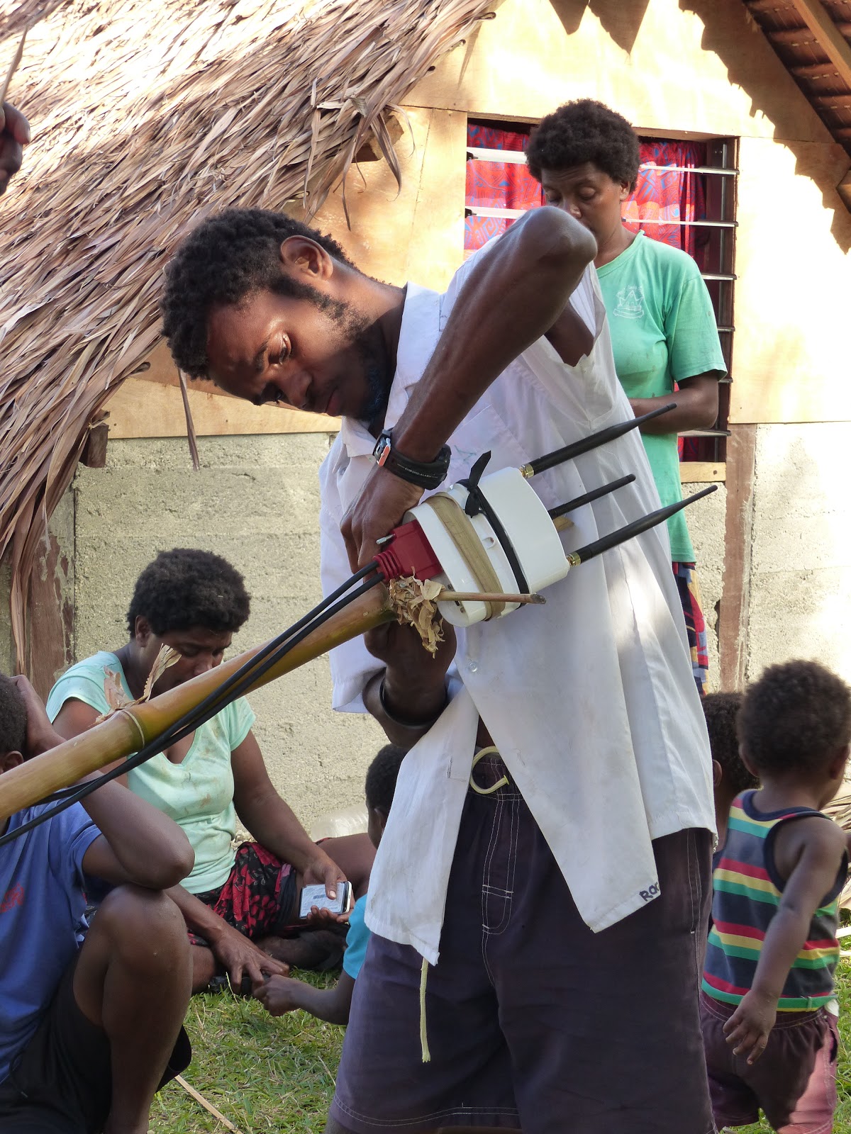 Enabling Communications, Anywhere, Anytime Pandanus cable ties and a