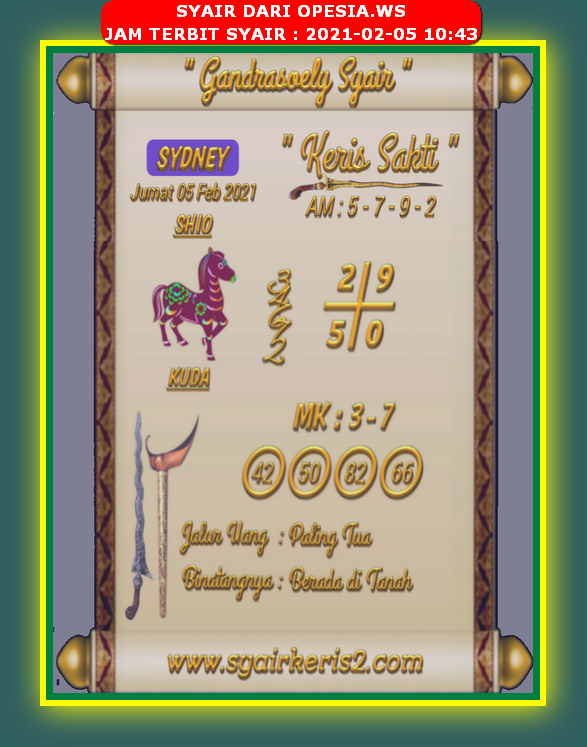 1 New Message Kode Syair Sydney 5 Februari 2021 Forum Syair Togel Hongkong Singapura Sydney