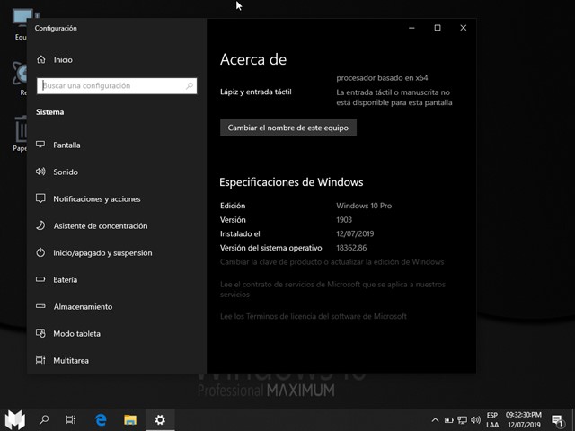 Procesador Compatible Con Pae Nx Y Sse2 TheLordTutoriales: Windows 10 AIO 19H1 (SOA) Gamer Maximum Full Español