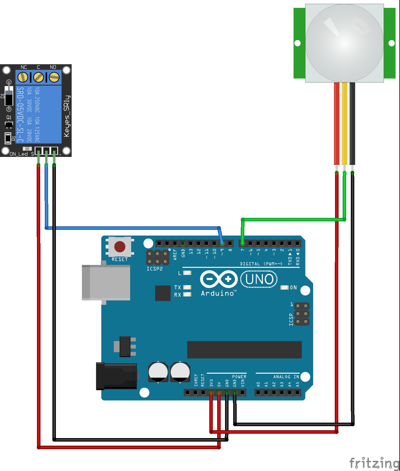 How to make a motion(PIR) sensor light